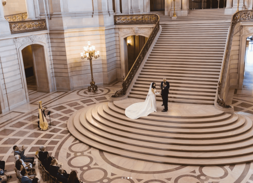 N and J’s beautiful wedding ceremony at San Francisco City Hall 1 Zoe Larkin Photography